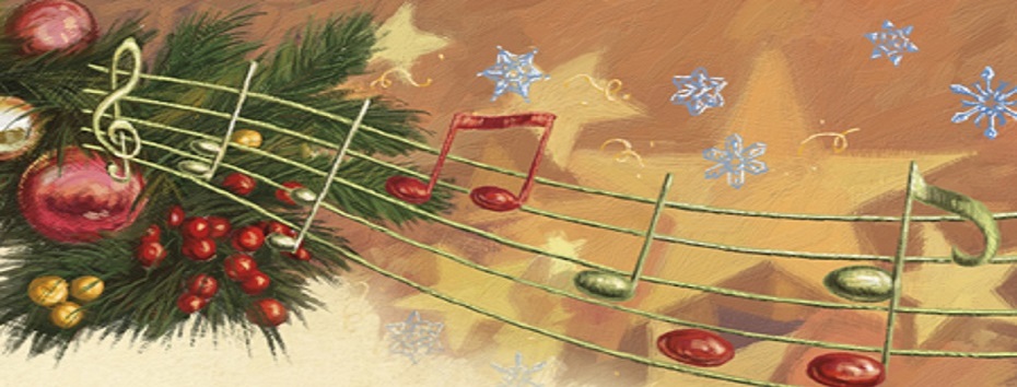 Holiday music graphic.